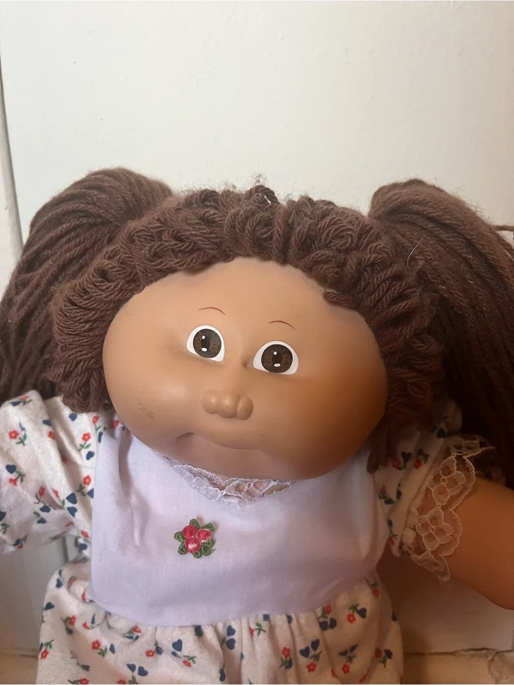 Vintage 80’s Cabbage Patch Doll with Floral Top & Red Tights